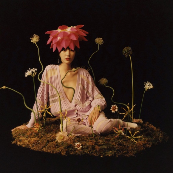 Rare‼️ PH5 SKYES UV REACTIVE Pleated Knit Cream Striped Dress L - Picture 10 of 11